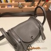 Hermes Mini Lindy Clemence 8F /Etain Silver Hardware 066