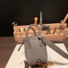 Hermes Mini Lindy Clemence 8F /Etain Silver Hardware 066