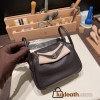 Hermes Mini Lindy Clemence 46 /Ebene Silver Hardware 070