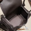 Hermes Mini Lindy Clemence 46 /Ebene Silver Hardware 070