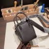 Hermes Mini Lindy Clemence 46 /Ebene Silver Hardware 070