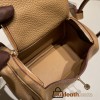 Hermes Mini Lindy Clemence 46 /Ebene Silver Hardware 071