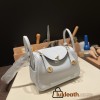 Hermes Mini Lindy Clemence 46 /Ebene Silver Hardware 072
