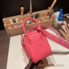 Hermes Mini Lindy Clemence 8W /Rose Azalee Silver Hardware 073