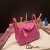 Hermes Mini Lindy Clemence 9I /Magnolia Gold Hardware 074