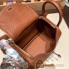 Hermes Mini Lindy Clemence 37/ Gold Silver Hardware 079