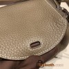 Hermes Mini Lindy Clemence 18/Étoupe Grey Silver Hardware 092