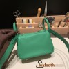 Hermes Mini Lindy Clemence 1K /Bambou Gold Hardware 095