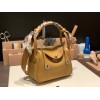 Hermes Mini Lindy Clemence 2S /Sesame Silver Hardware 096