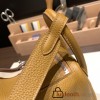 Hermes Mini Lindy Clemence 2S /Sesame Silver Hardware 096