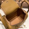 Hermes Mini Lindy Clemence 2S / Sesame Gold Hardware 097