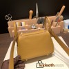 Hermes Mini Lindy Clemence 2S / Sesame Gold Hardware 097