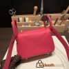 Hermes Mini Lindy Clemence I6 /Rose Extreme Gold Hardware 098