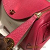 Hermes Mini Lindy Clemence I6 /Rose Extreme Gold Hardware 098