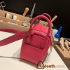 Hermes Mini Lindy Clemence I6 /Rose Extreme Gold Hardware 098
