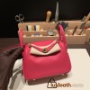Hermes Mini Lindy Clemence I6 /Rose Extreme Silver Hardware 099
