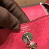 Hermes Mini Lindy Clemence I6 /Rose Extreme Silver Hardware 099