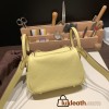 Hermes Mini Lindy Clemence 1Z /Jaune Poussin Gold Hardware 100
