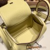 Hermes Mini Lindy Clemence 1Z /Jaune Poussin Silver Hardware 101