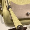 Hermes Mini Lindy Clemence 1Z /Jaune Poussin Silver Hardware 101