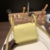 Hermes Mini Lindy Clemence 1Z /Jaune Poussin Silver Hardware 101