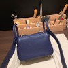 Hermes Mini Lindy Clemence 73 /Blue Saphir Gold Hardware 103