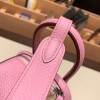 Hermes Mini Lindy Clemence X9 /Mauve Sylvestre Silver Hardware 104