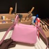 Hermes Mini Lindy Clemence X9/ Mauve Sylvestre Gold Hardware  105
