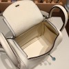 【Hermès Lindy Mini】I2/Nata   Silver Hardware Full Handmade  