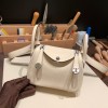 【Hermès Lindy Mini】I2/Nata   Silver Hardware Full Handmade  