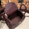   Hermès Lindy Mini × Rouge SellierFull Handmade