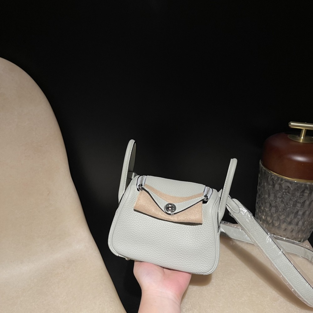 【Mini Lindy Clemence（TC）Gris Neve OW ×  Silver Hardware 