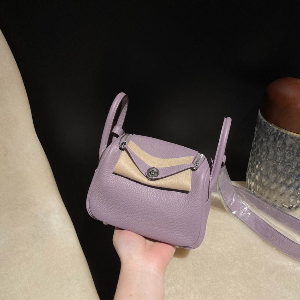 Mini Lindy 5H Cyclamen   Silver Hardware 