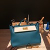 Hermes kelly 2424 togo & swift W0 /Vert Bosphore& 6H /Vert Veronese 29cm Gold Hardware 29cm Full Handmade 