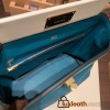 Hermes kelly 2424 togo & swift W0 /Vert Bosphore& 6H /Vert Veronese 29cm Gold Hardware 29cm Full Handmade 