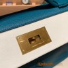 Hermes kelly 2424 togo & swift W0 /Vert Bosphore& 6H /Vert Veronese 29cm Gold Hardware 29cm Full Handmade 