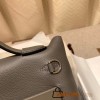 Hermes kelly 2424 Matte Crocodile 8F / Etain Silver Hardware Full Handmade