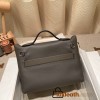 Hermes kelly 2424 Matte Crocodile 8F / Etain Silver Hardware Full Handmade