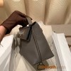 Hermes kelly 2424 Matte Crocodile 8F / Etain Silver Hardware Full Handmade