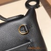 Hermes Mini kelly 2424 89 /Black (Noir)  Gold Hardware 21cm  Full Handmade
