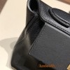 Hermes Mini kelly 2424 89 /Black (Noir)  Gold Hardware 21cm  Full Handmade