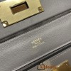 Hermes Mini kelly 21cm 2424 0L/ Gris Meyer Silver Hardware Full Handmade