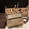 Hermes Mini 21cm kelly 2424 D0 /Beige de Weimar & 18 /Étoupe Grey Gold Hardware 21cm Full Handmade