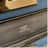 Hermes Mini 21cm kelly 2424 2Z/ Blue nuit & 78 /Blue Marine Silver Hardware Full Handmade
