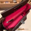 Hermes Mini 21cm kelly 2424 evercolor 0G /Rouge Sellier& Framboise Silver Hardware Full Handmade