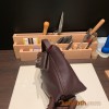 Hermes Mini 21cm kelly 2424 evercolor 0G /Rouge Sellier& Framboise Silver Hardware Full Handmade