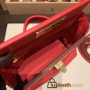 Hermes 21cm Mini kelly 2424 S3/Rouge Cœur evercolor Gold Hardware Full Handmade