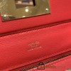 Hermes 21cm Mini kelly 2424 S3/Rouge Cœur evercolor Gold Hardware Full Handmade
