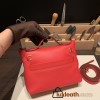 Hermes 21cm Mini kelly 2424 S3/Rouge Cœur evercolor Gold Hardware Full Handmade