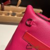 Hermes 21cm Mini kelly 2424 evercolor S3/Rouge Cœur Silver Hardware Full Handmade